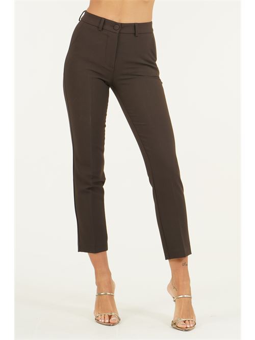 Pantalone in cady elastico GM by Gai Mattiolo | GM4420MORO